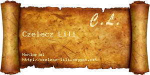 Czelecz Lili névjegykártya