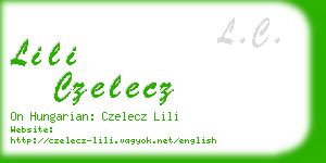 lili czelecz business card